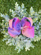 Bowtism Purple Sparkle Lace Bow - Bowtism